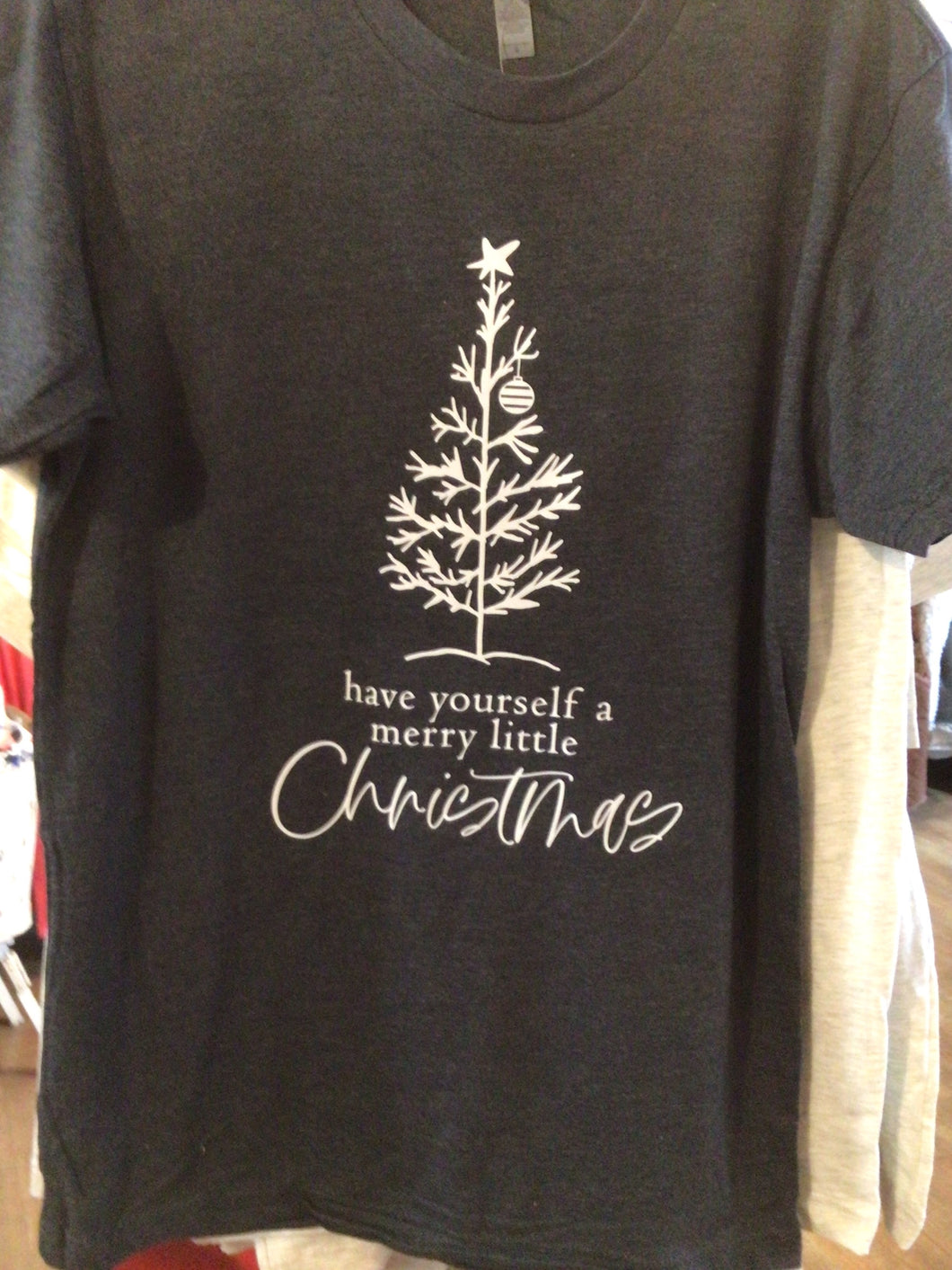 Merry Xmas Tree Charcoal
