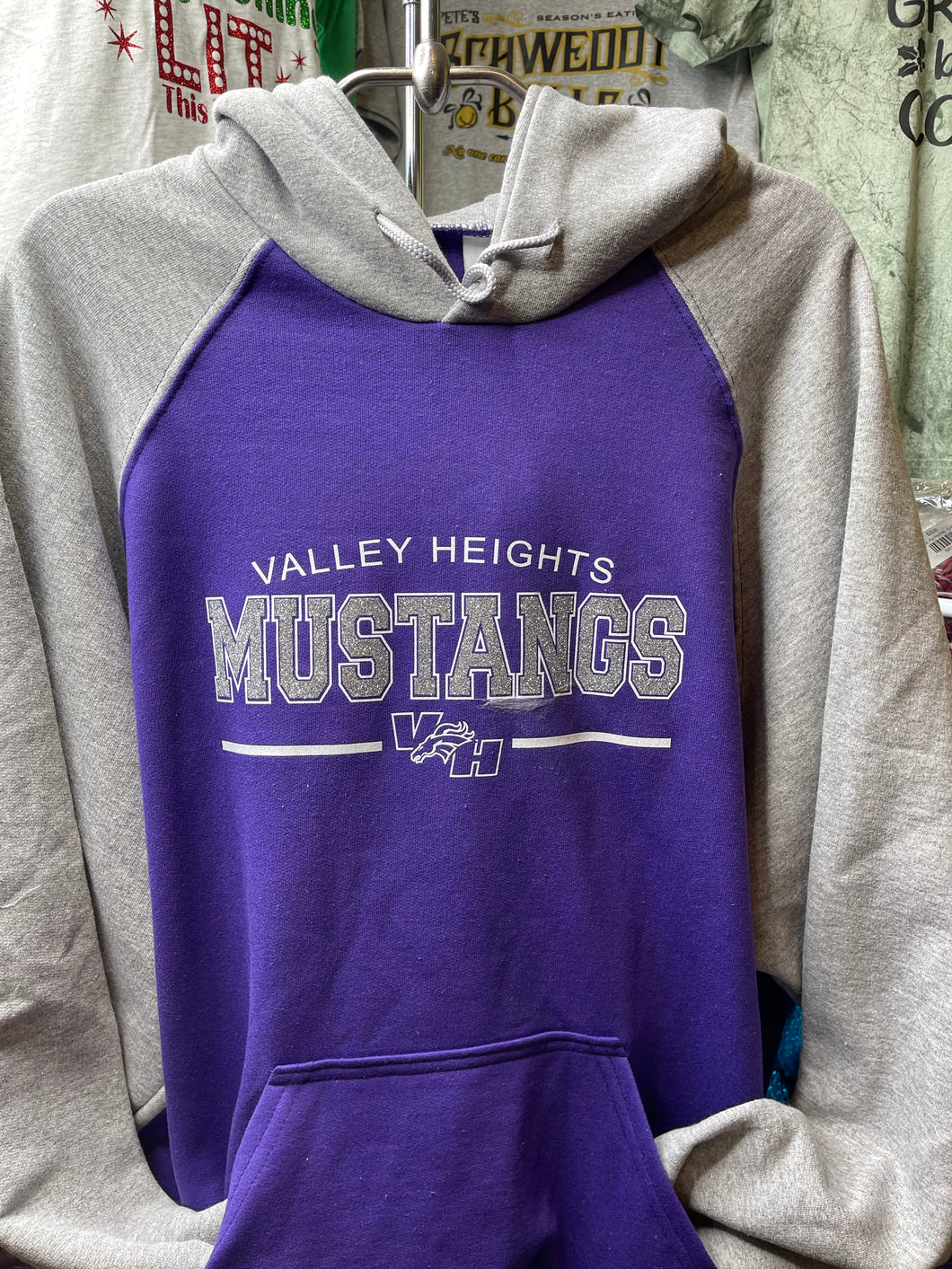 VH Mustangs Glitter Hoodie -Adult Sizing - XL Only